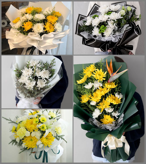 山东莱芜莱城区苗山镇南龙角村白事花束代送